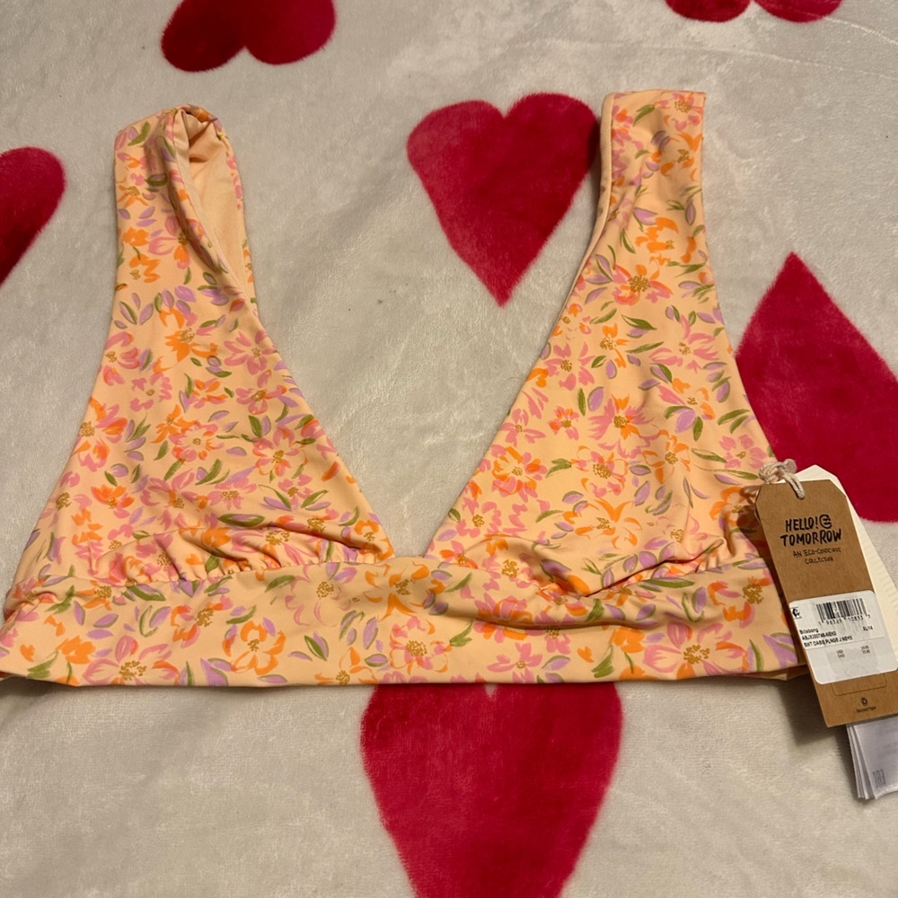 NWT Billabong Sweet Oasis Plunge Triangle Bikini Top - Picture 6 of 10